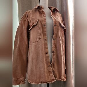 Pull&Bear Rusted Orange Jeans Shacket